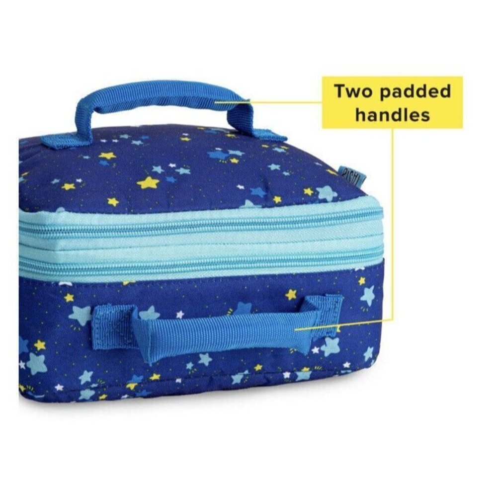 Tasty Insulated Expandable Insulated  Lunch Box with Blue Stars - Picture 7 of 11
